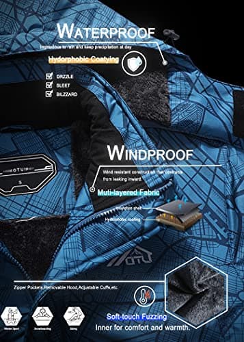 Men's Waterproof Ski Jacket for Winter Sports