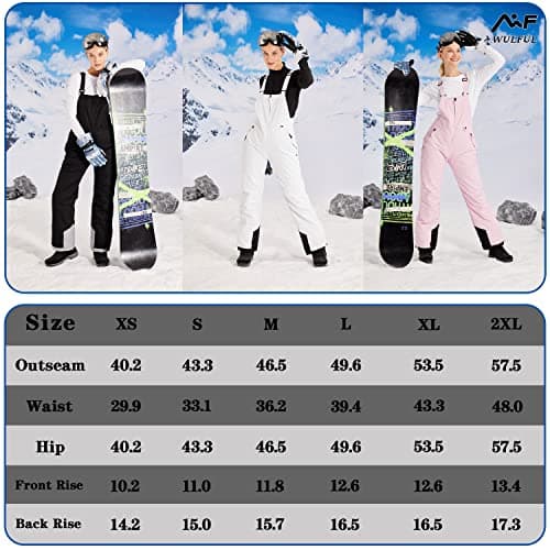 Womens Insulated Waterproof Snow Bibs