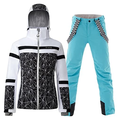 GS Women's Snowing Windproof Waterproof Insulated Ski Jacket & Pants Set