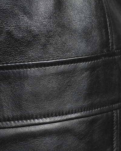 Fjackets Real Lambskin ¾ Length Leather Coat for Men - Brown & Black