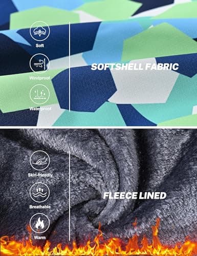 MoFiz Boys Waterproof Winter Hooded Ski Jacket with Zip Pockets