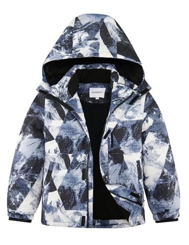 KFRRZC Boys Winter Waterproof Ski Jacket with Hood
