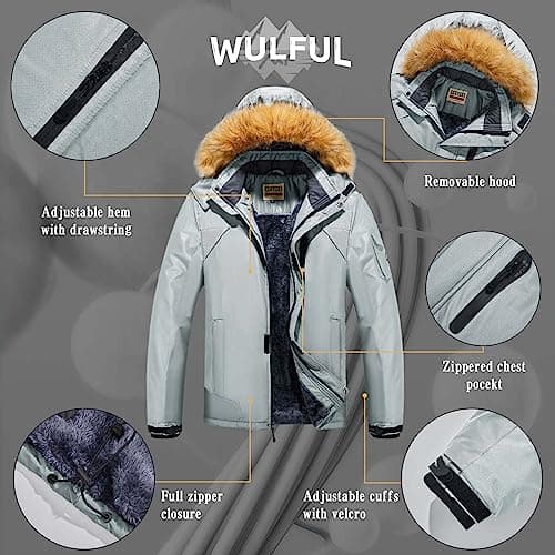 Men's Waterproof Ski Jacket for Winter