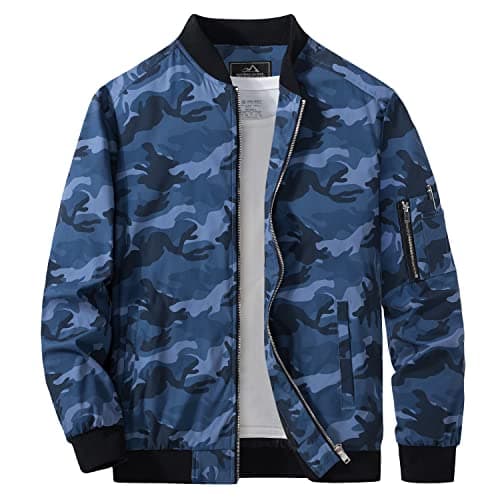 MAGCOMSEN Men's Lightweight Casual Windbreaker Jacket with 5 Pockets