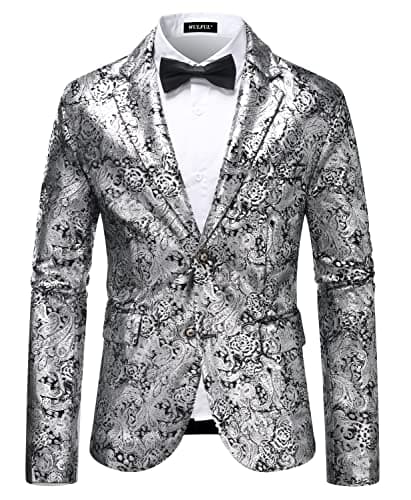 Stylish Men's Floral Suit Jacket for Dinner Party, Prom, and Wedding Tuxedo
