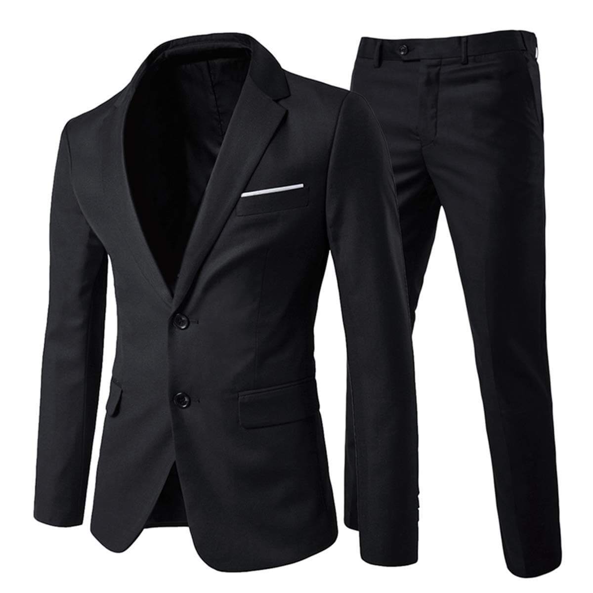 Cloudstyle Men's Slim Fit 2 Piece 2 Button Dress Suit Blazer & Pants Set