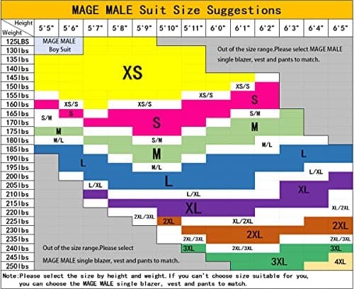MAGE MALE Men's Slim Fit Floral Tuxedo Suit Jacket & Pants