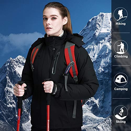 CAMEL CROWN Women’s Mountain Snow Waterproof Ski Jacket Winter Coat