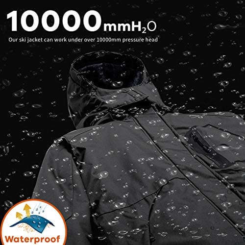 Women's Waterproof Snow Ski Jacket with Detachable Hood