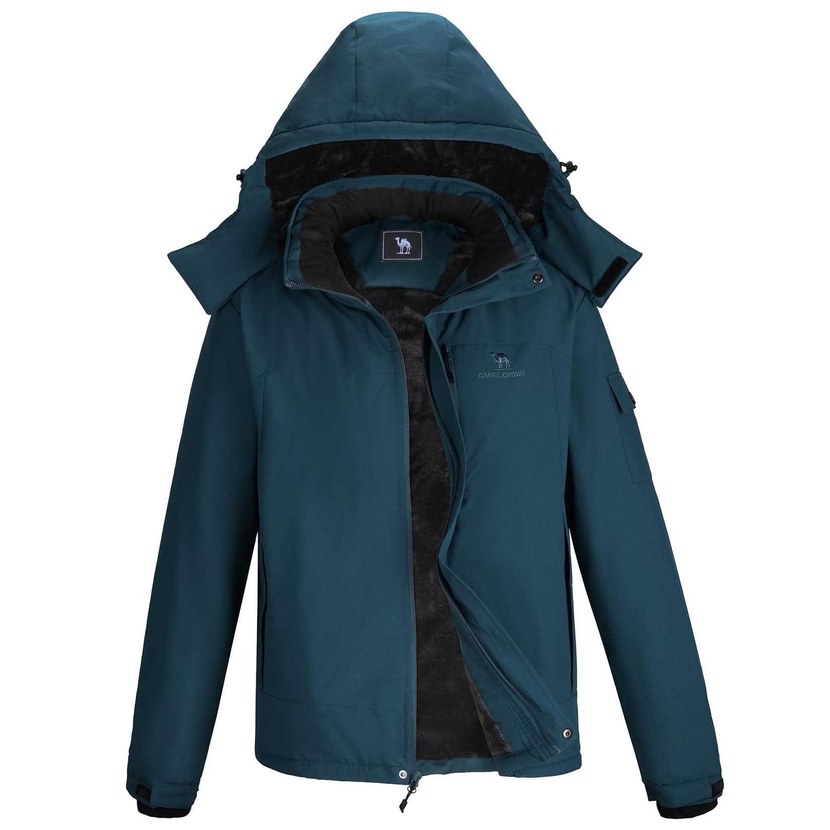 CAMEL CROWN Mens Waterproof Ski Jacket Warm Windproof Snow Rain Outdoor Hiking Mountain