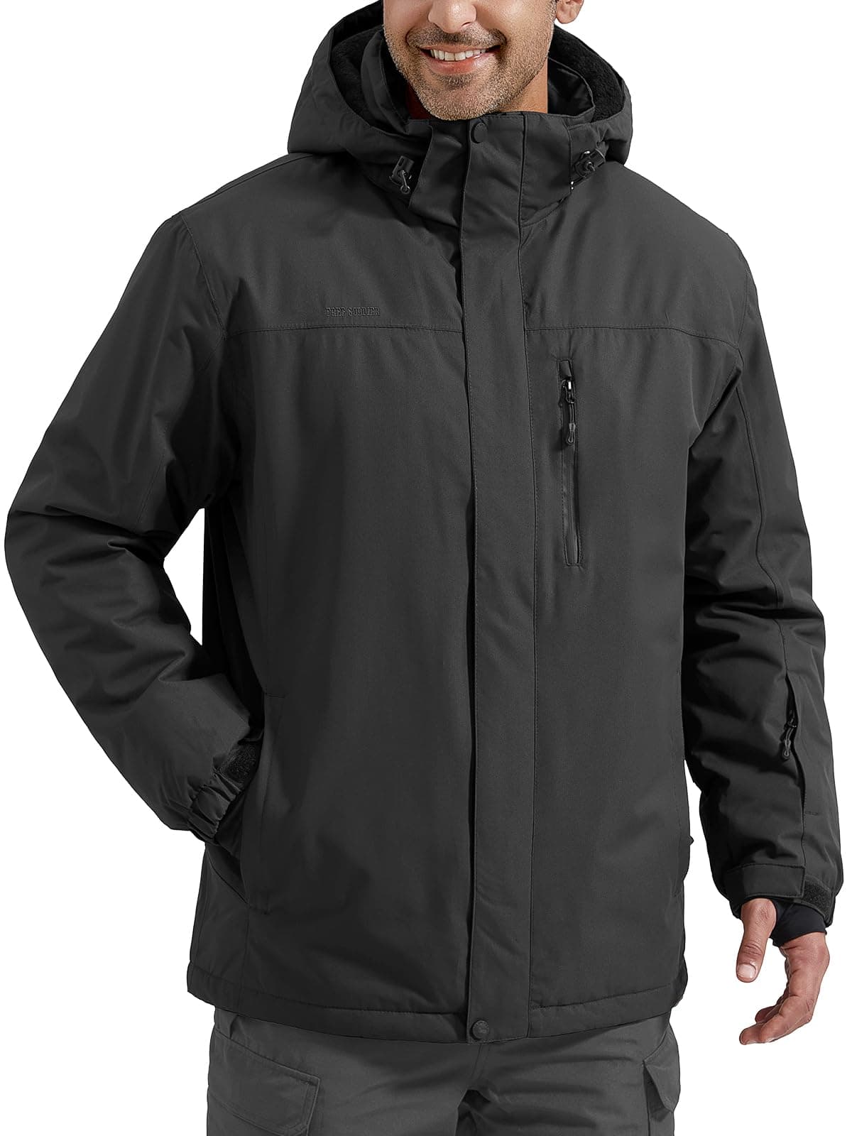 Men's Waterproof Ski Snow Jacket with Hood