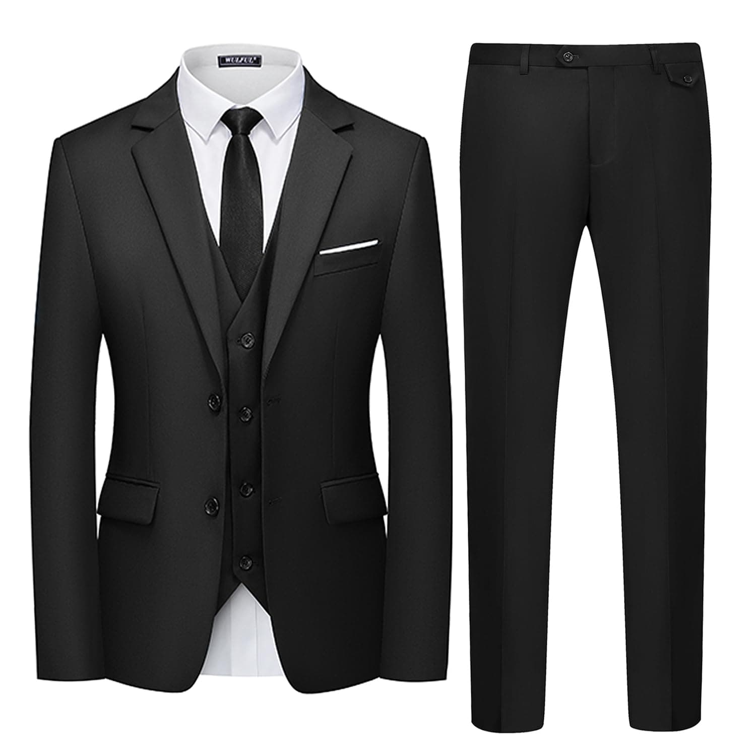 Men's Slim Fit 3 Piece Suit Set for Party, Wedding, and Business