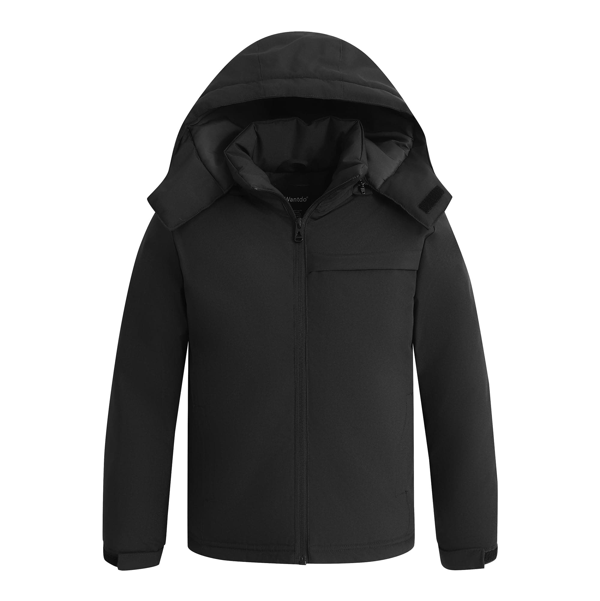 Boys' Winter Waterproof Windbreaker Coat with Removable Hood