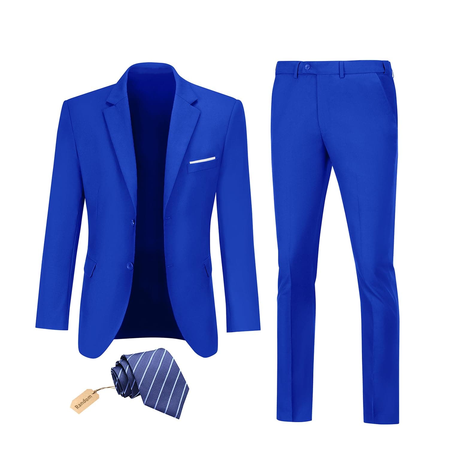 Datysum Men's 2-Piece Prom Tuxedo Suit Set with Tie