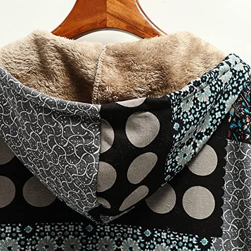 Fartey Sherpa Lined Thick Winter Jacket for Women Warm Hooded Coat