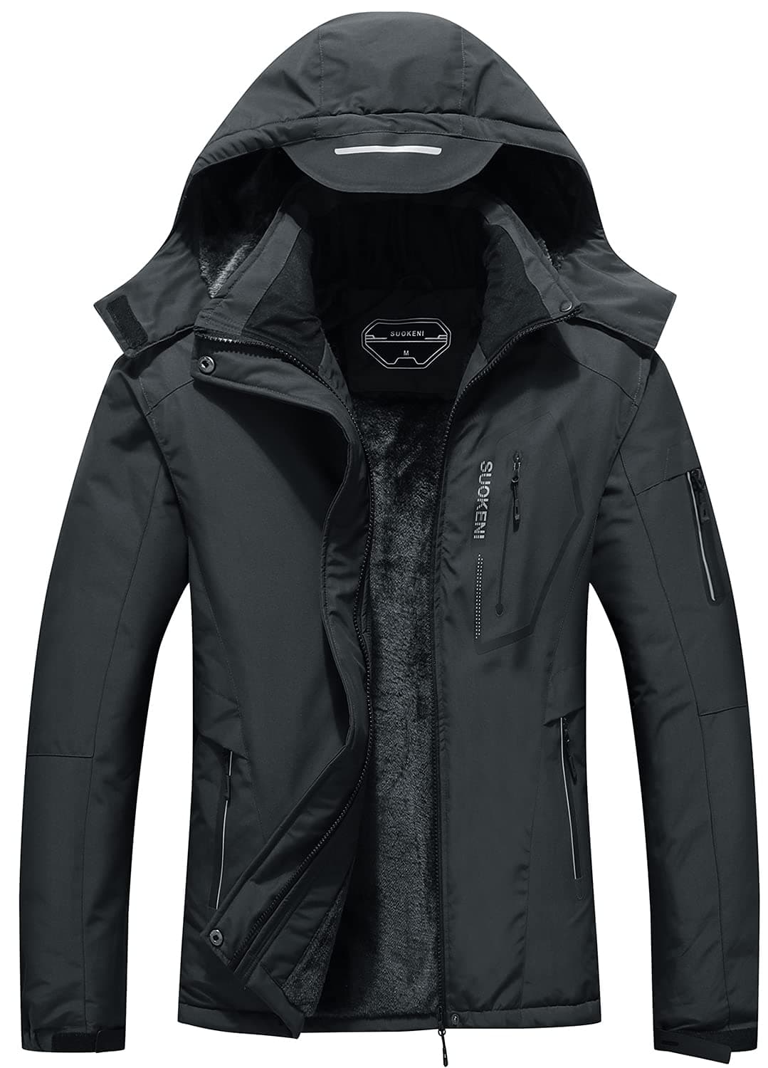 SUOKENI Women's Warm Waterproof Snow Coat with Hood Ski Jacket