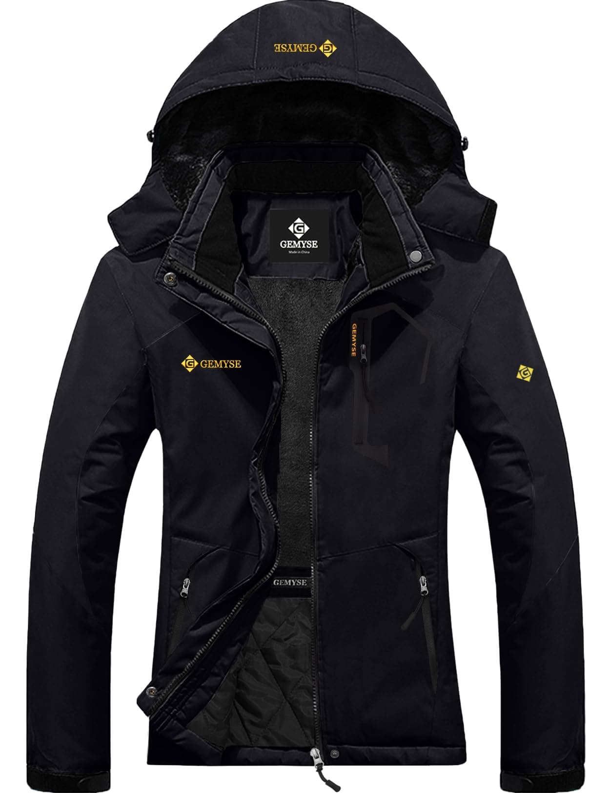 GEMYSE Women's Waterproof Winter Ski Jacket with Hood
