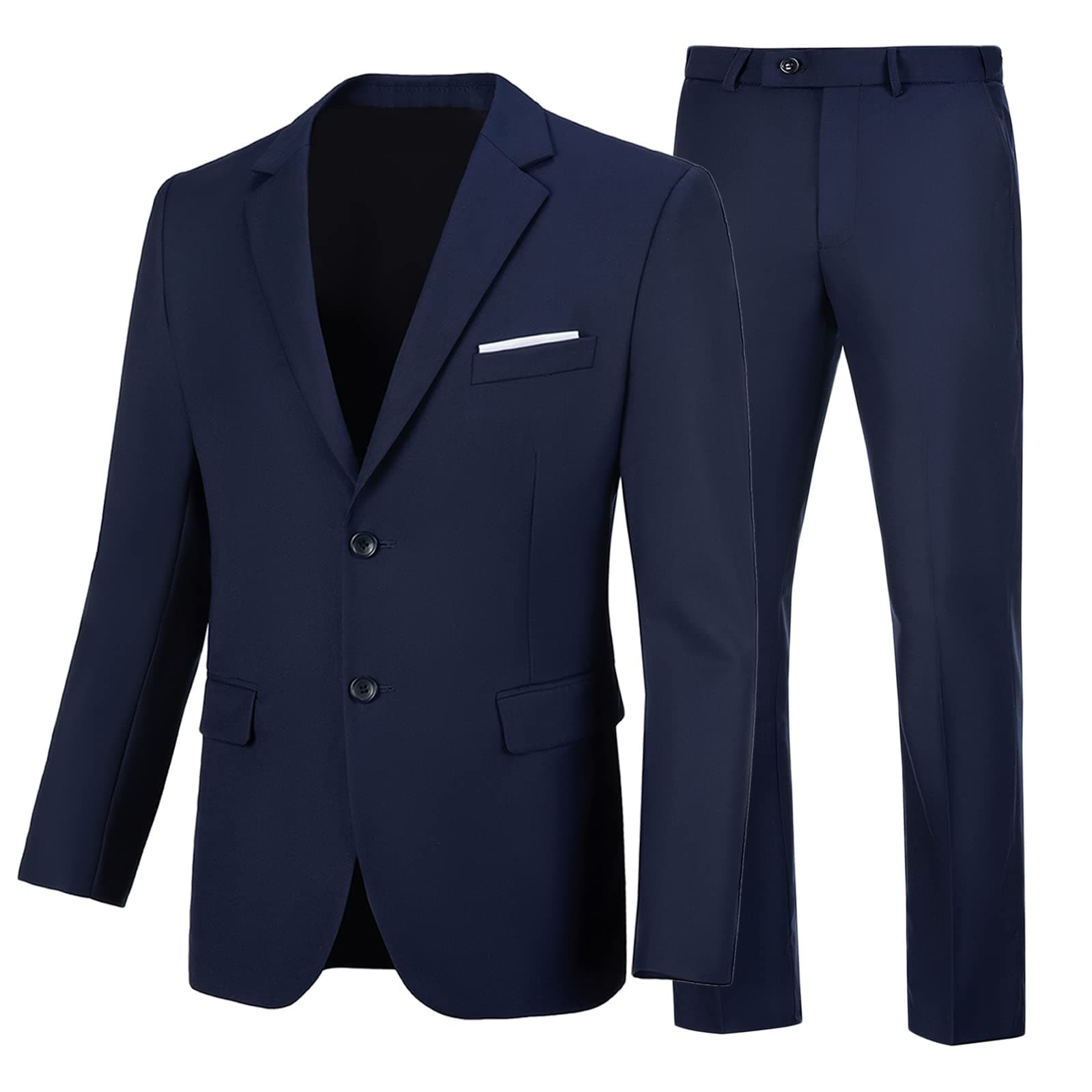 Elionm Mens Slim Fit Business Tuxedo Suit for Wedding Party
