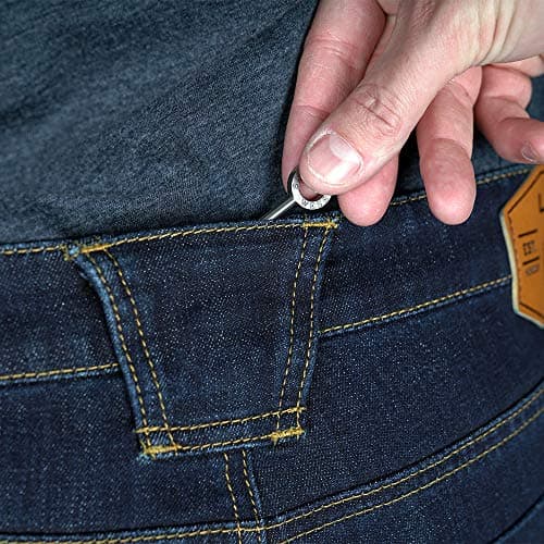 LA Police Gear Men's Durable Stretch Tactical Jeans - Terrain Flex Slim Fit, Multi-Pocket Design