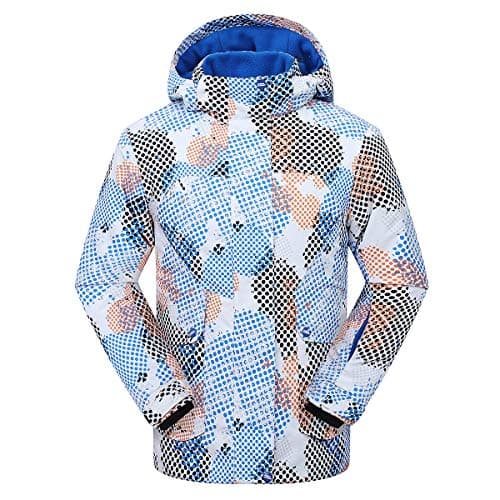 PHIBEE Men's Waterproof Winter Ski Coat Windproof Hooded Jacket