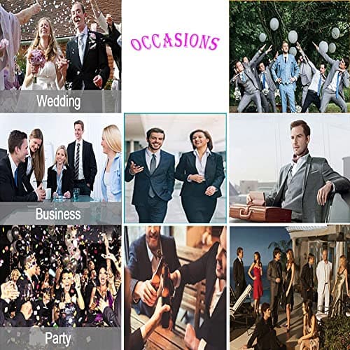 Wudli Mens Slim Fit 3-Piece Groomsmen Wedding Suit Notched Lapel Tuxedo Jacket Pants Vest Set