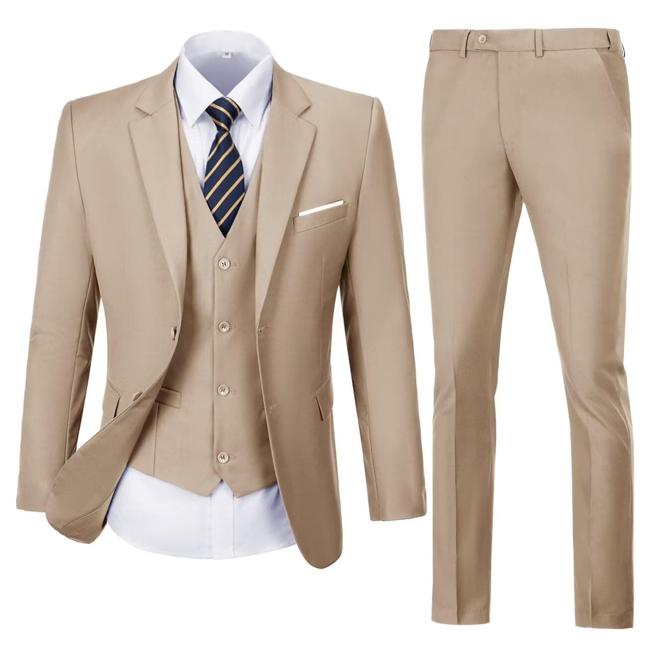 Men's Slim Fit 3-Piece Suit Set for Wedding and Business