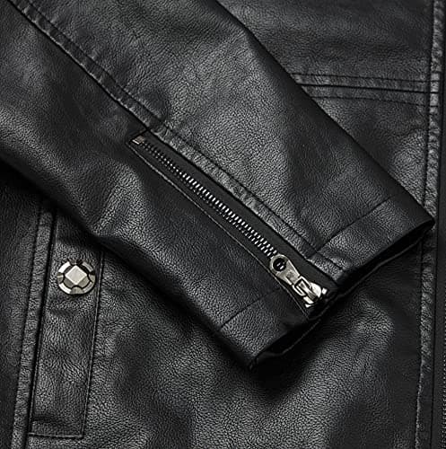 WULFUL Men's Stand Collar Lightweight Faux Leather Motorcycle Jacket for Men in Cold Weather
| WULFUL Global Recycled Stand Collar Men's Leather Jacket for Motorcyclists
| WULFUL Men's Lightweight Stand Collar Faux Leather Jacket Perfect for Urban R