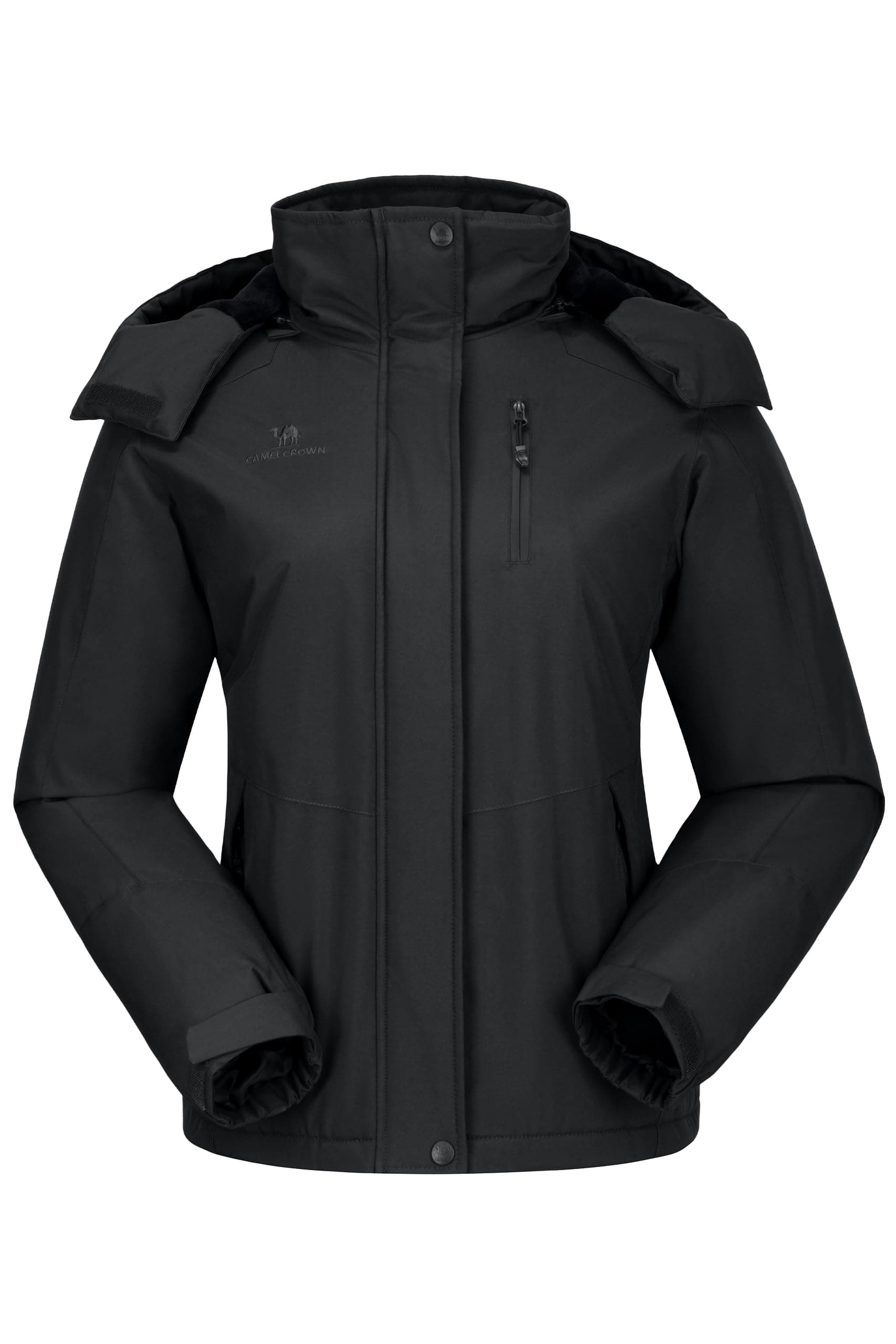 CAMELSPORTS Women's Waterproof Snow Ski Fleece Coat Winter Windproof Insulated Jacket Hooded