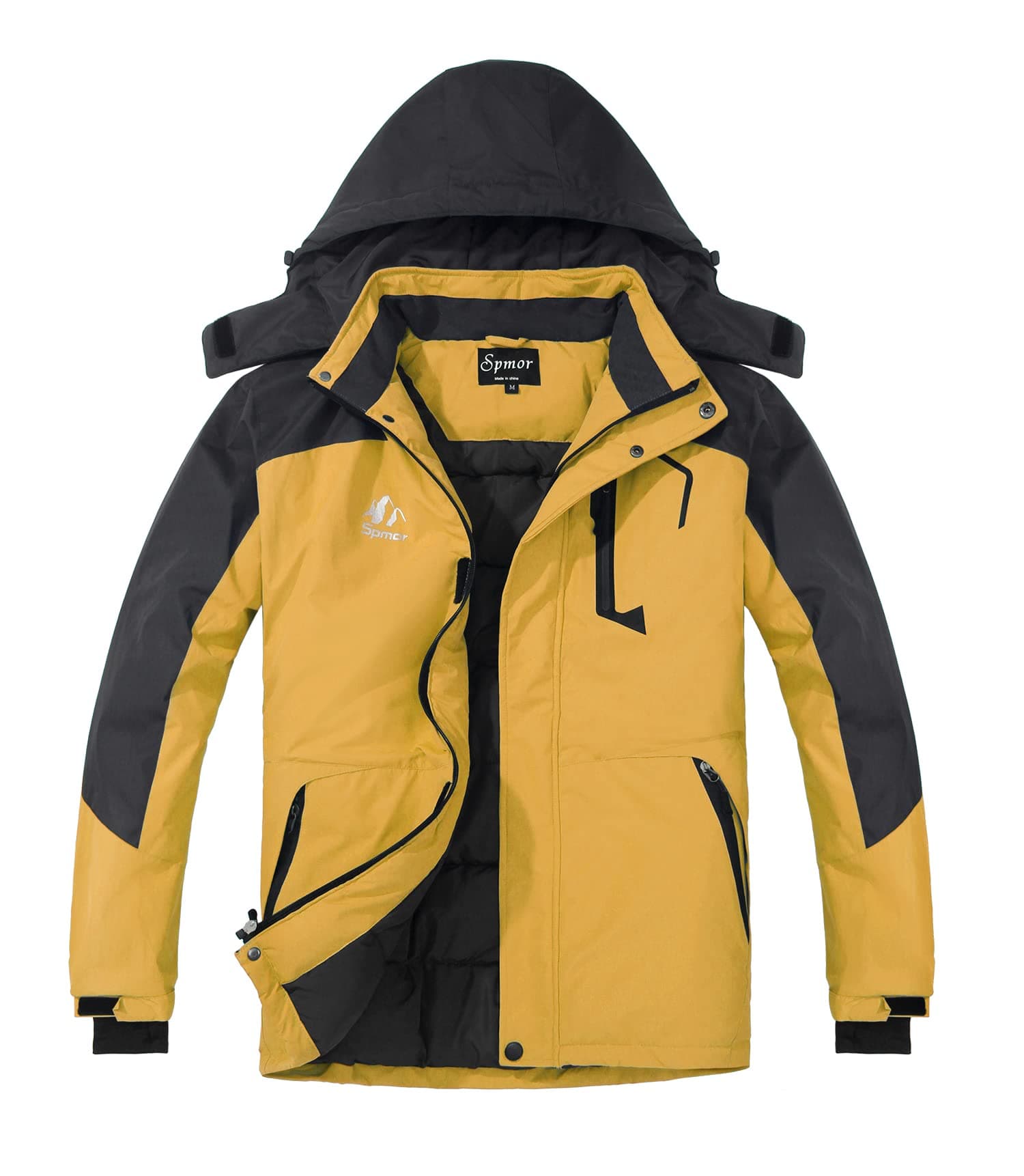 Spmor Men's Waterproof Hooded Ski Jacket Winter Snowboard Coat