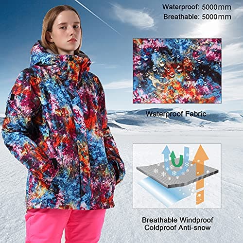 IMPHUT Women's Warm Waterproof Ski Jacket for Winter Snowboarding
