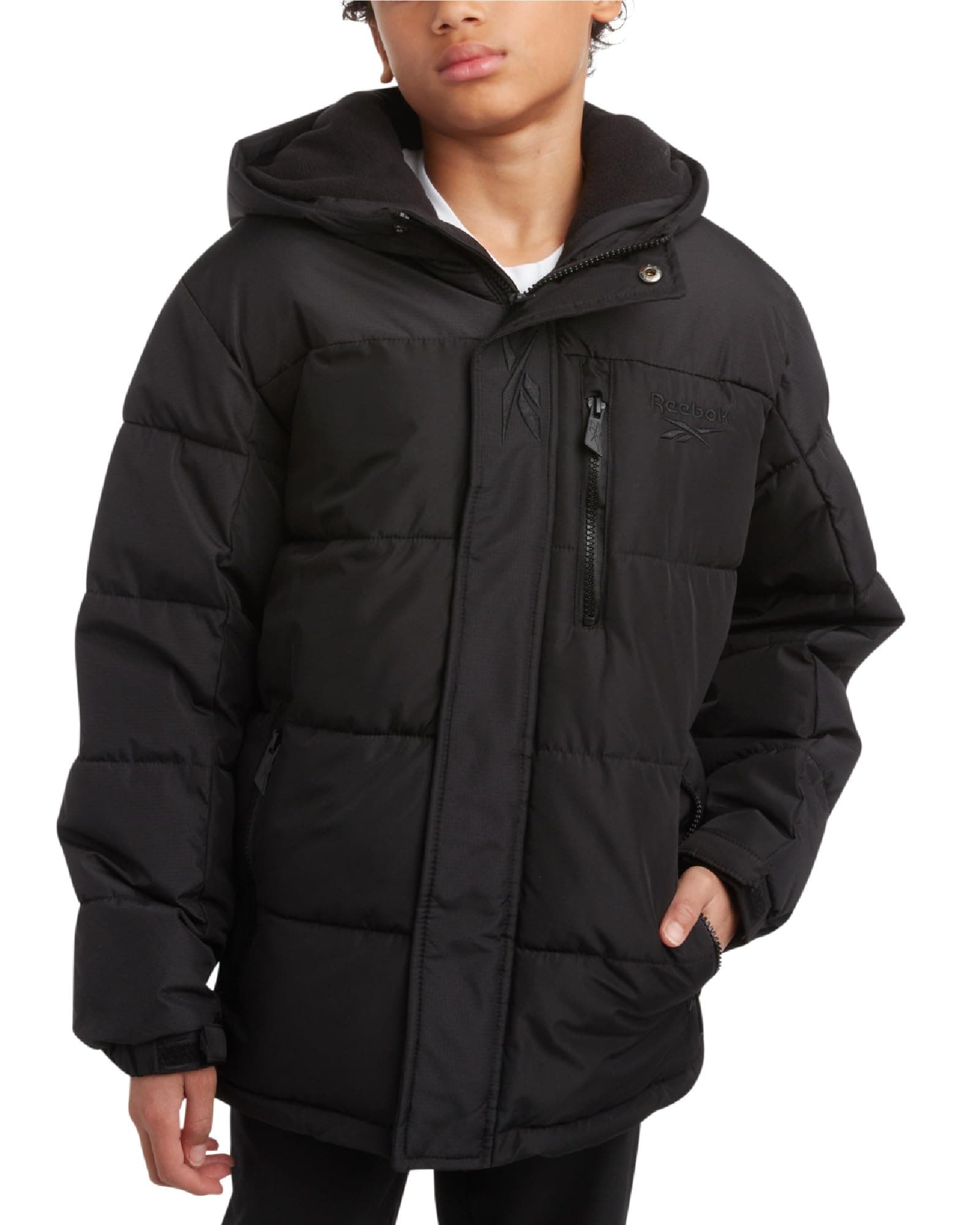 Reebok Boys' Heavyweight Winter Puffer Coat - Weather Resistant Ski Jacket (Ages 8-20)