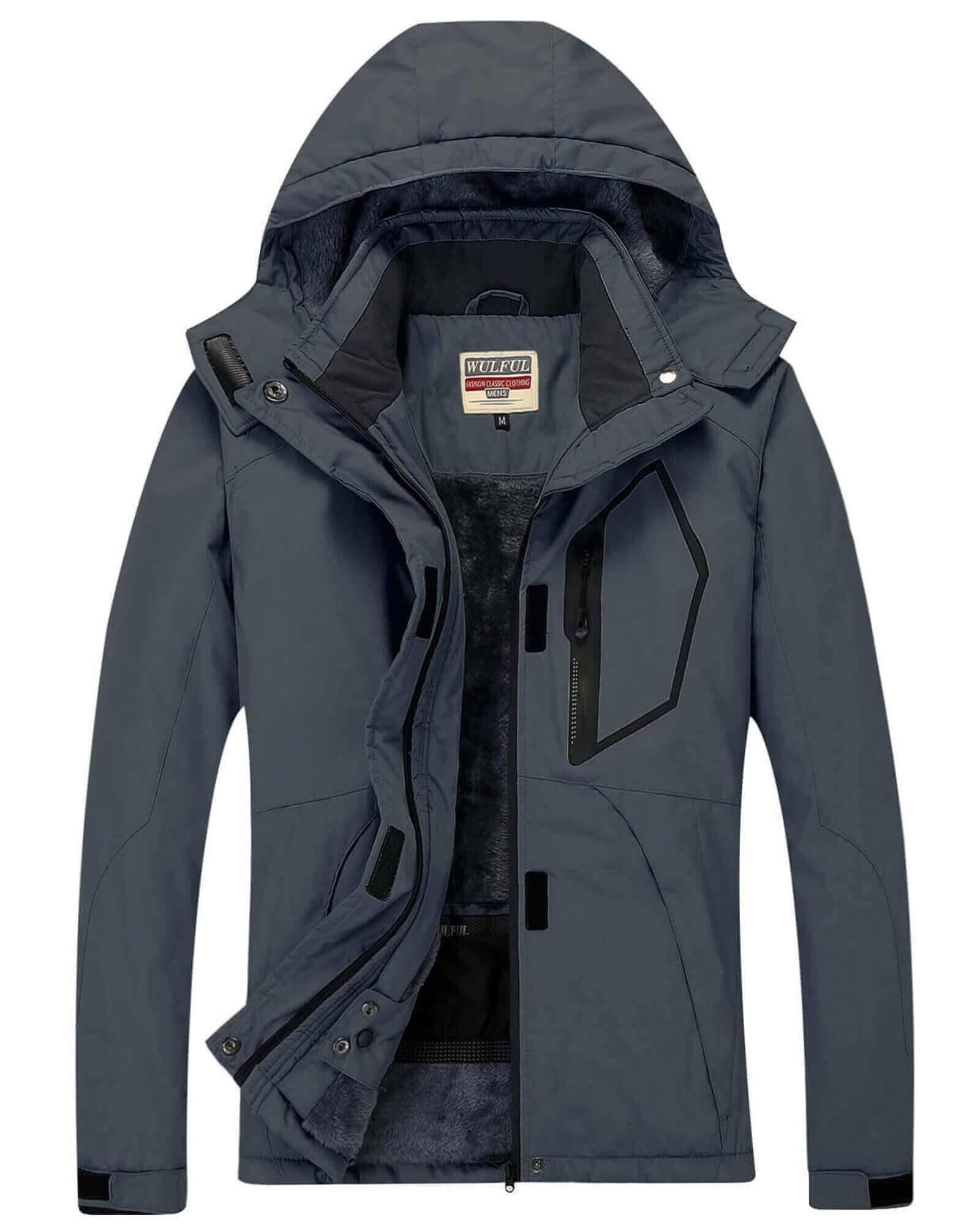 Women's Waterproof Winter Ski Jacket with Detachable Hood