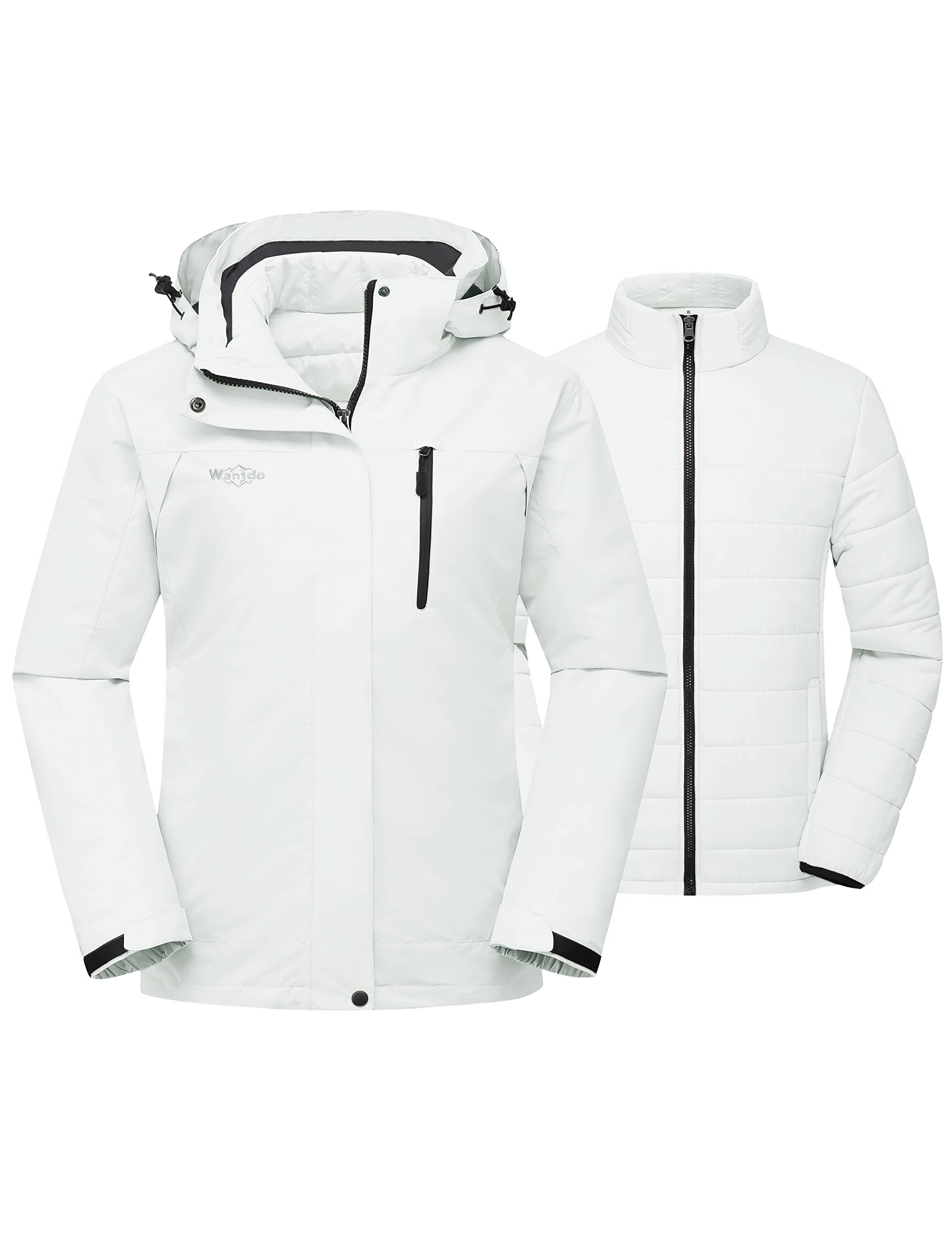 Wantdo Women's 3-in-1 Waterproof Winter Ski & Snowboarding Jacket