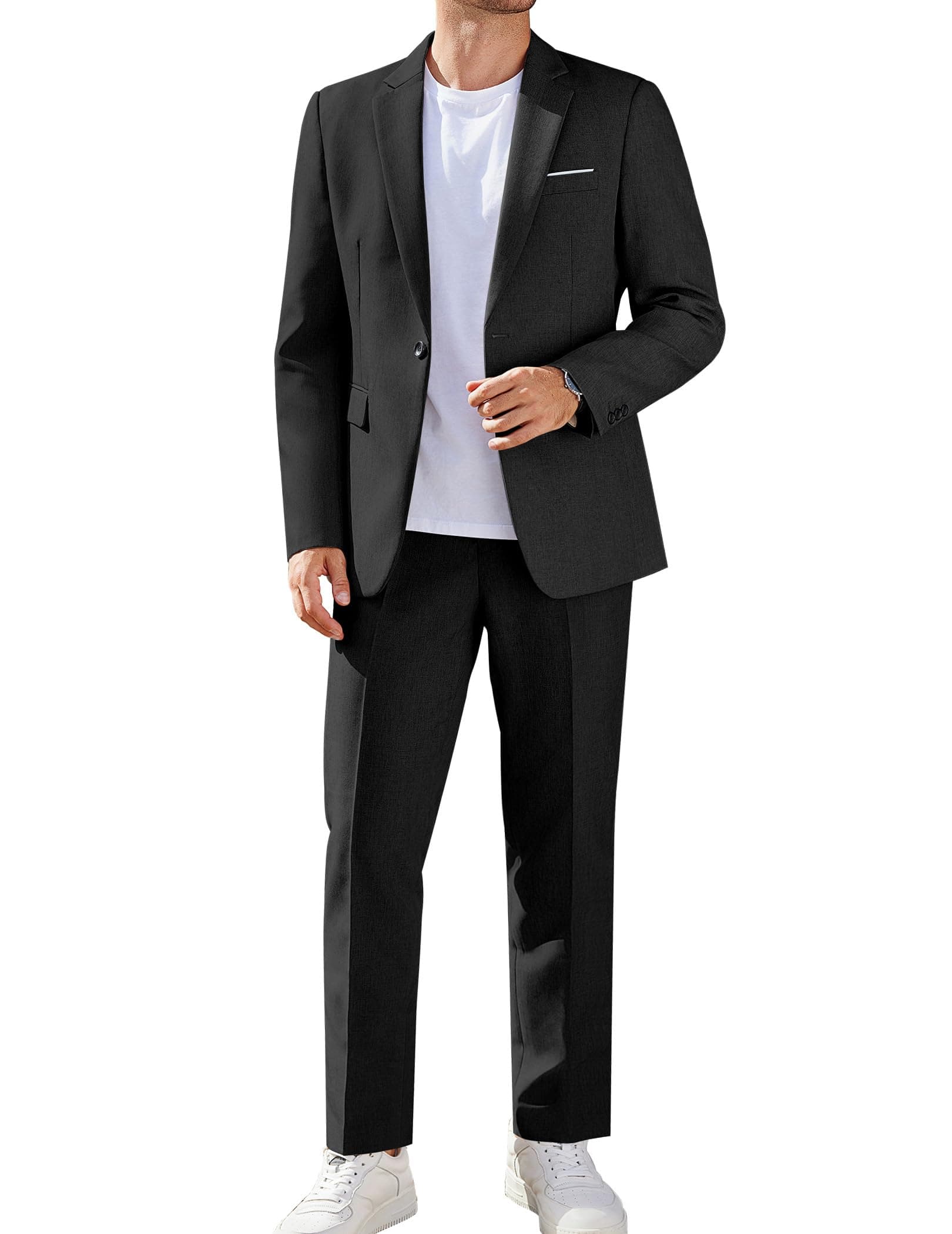 COOFANDY Men's Classic Fit 2-Piece Suit Set for Casual or Business Wear