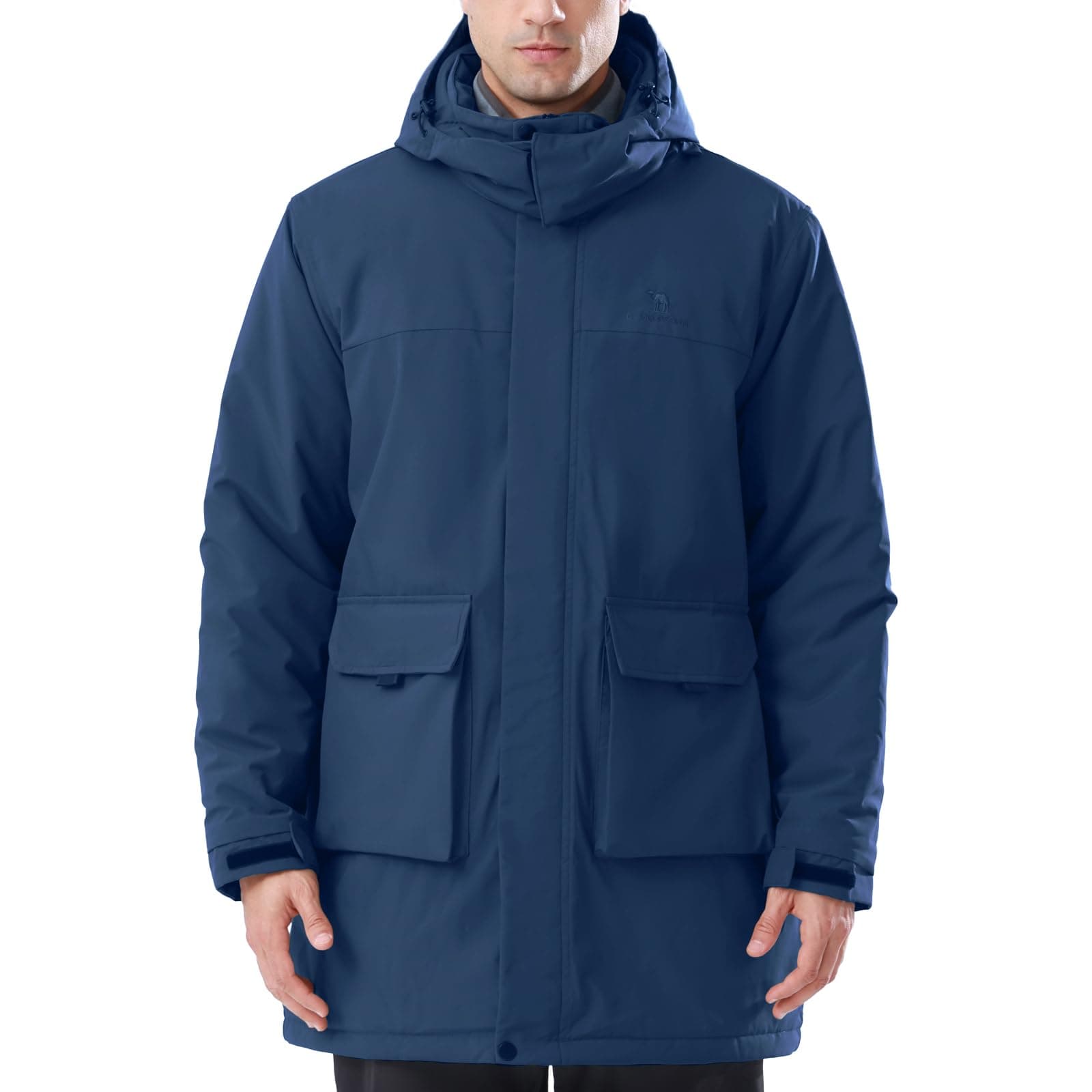 CAMELSPORTS Men's Warm Winter Quilted Puffer Hoodie Jacket