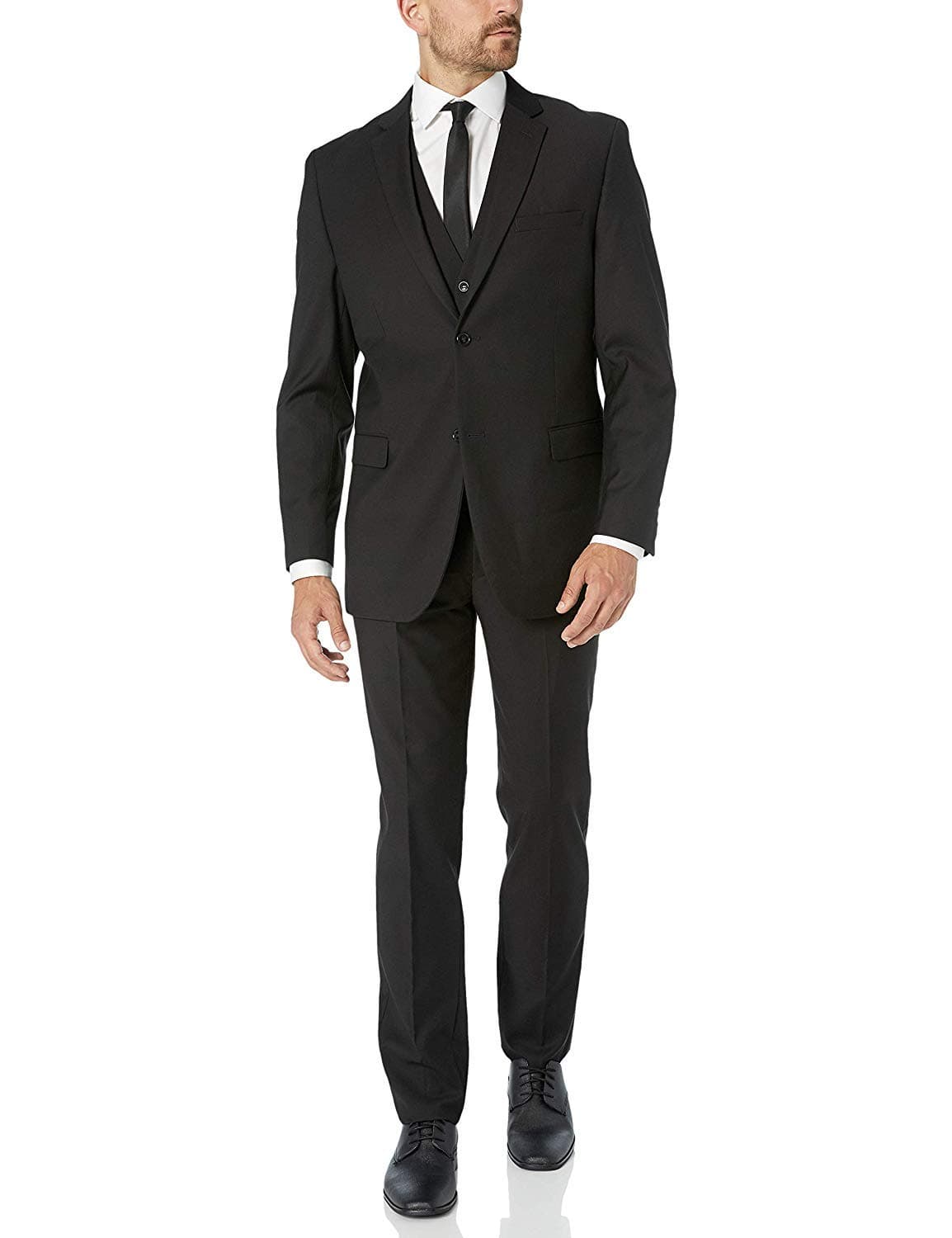 Adam Baker Men's Classic Fit 3-Piece Vested Suit Set