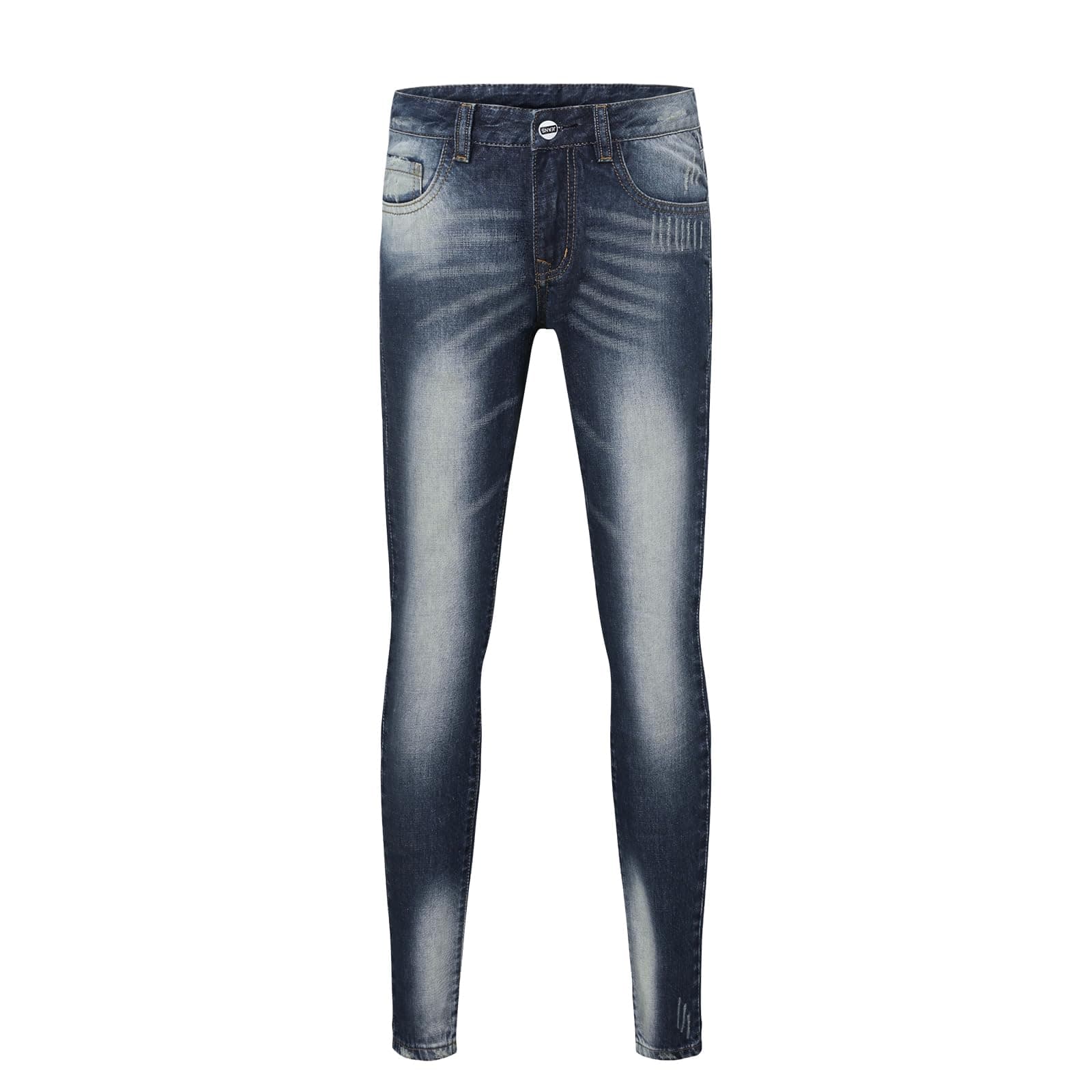 Blue Gradient Slim Fit Mens Skinny JeansComfortable Commuter CasualFashion