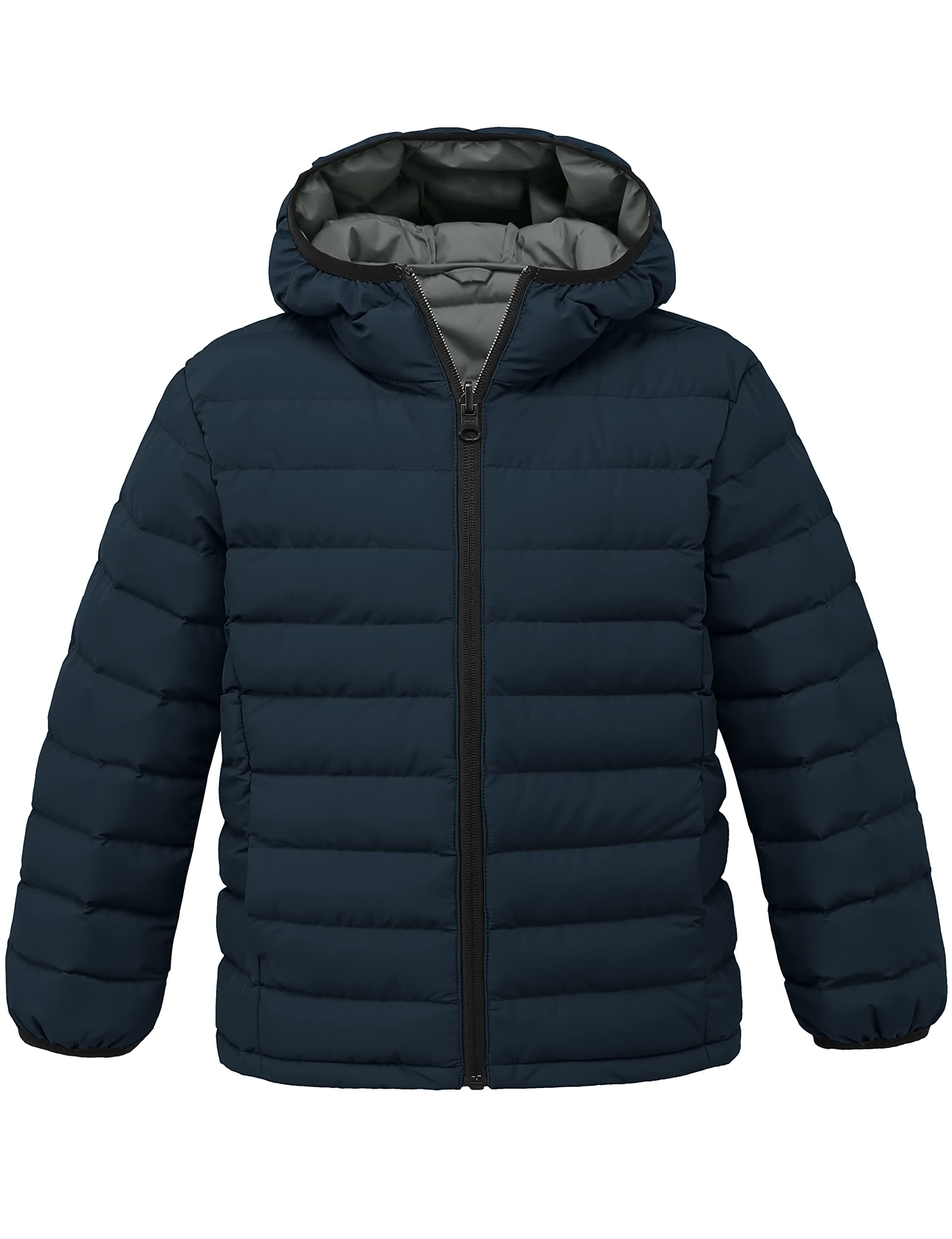 Wantdo Boys' Lightweight Winter Puffer Jacket - Waterproof & Hooded
