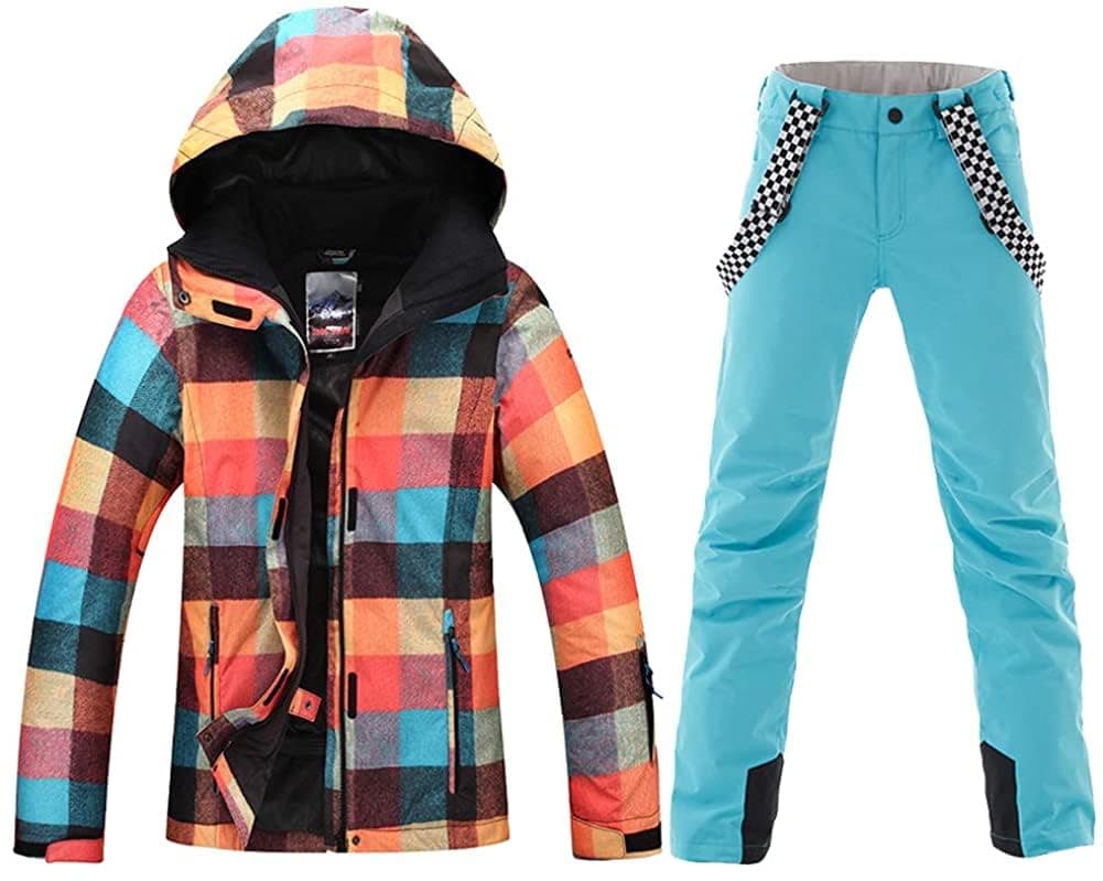 HOTIAN Women's Windproof Snow Jacket & Pants Set