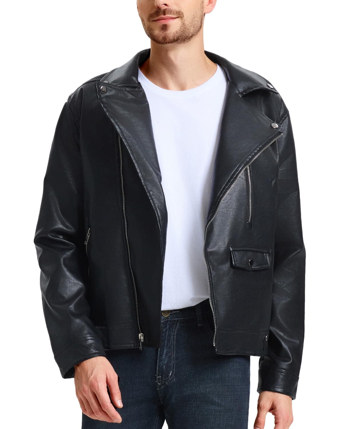 Men's Leather Bomber Jacket