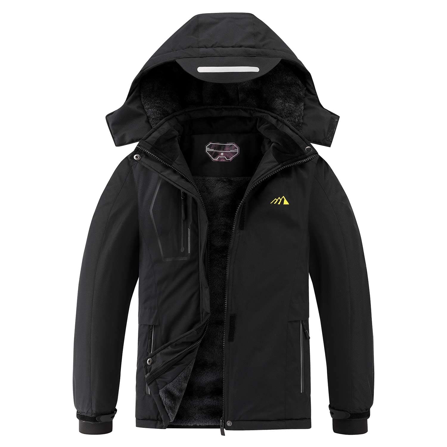 COOKFIP Kids' Waterproof Fleece Winter Snow Coat Windproof Hooded