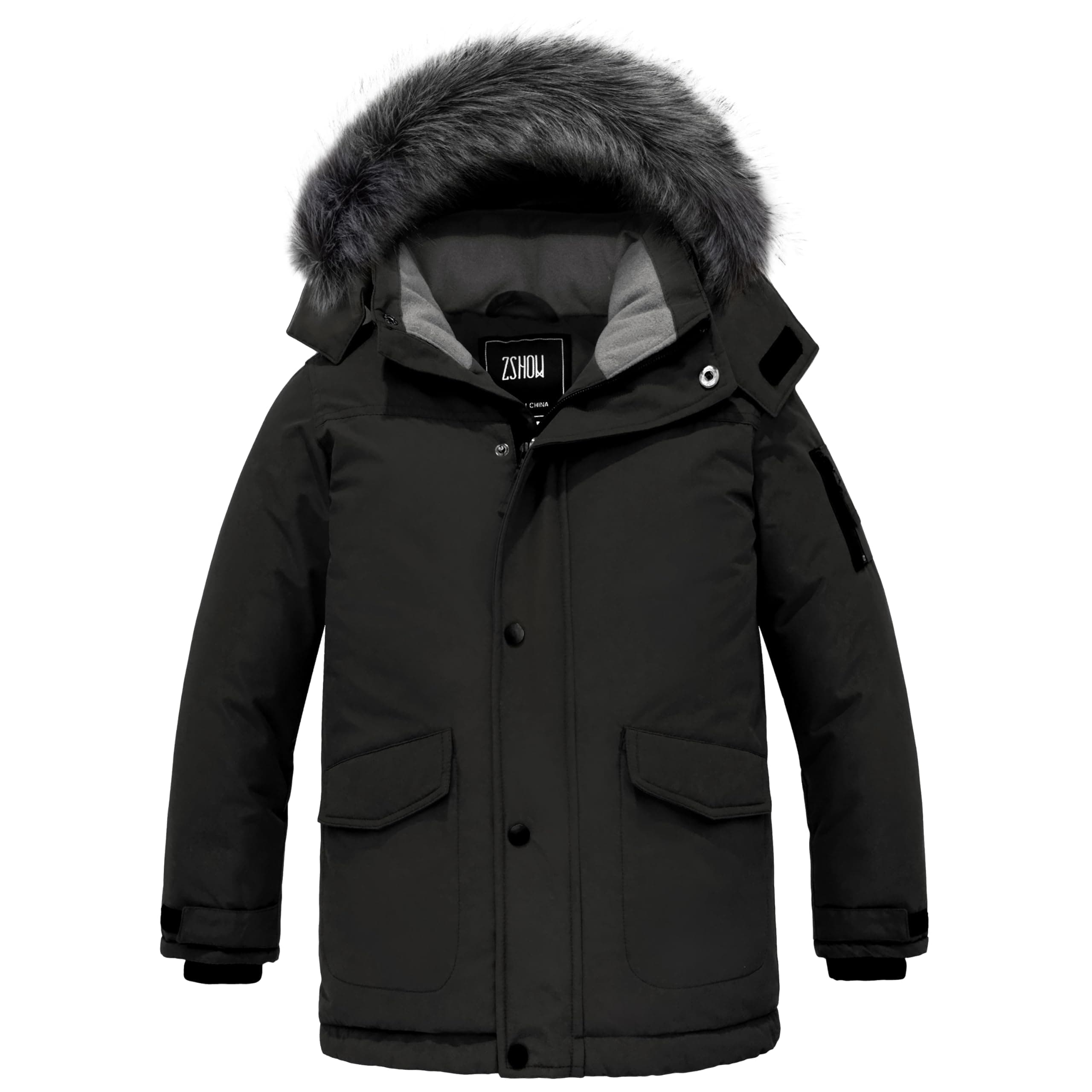 ZSHOW Boys' Warm Waterproof Hooded Winter Puffer Jacket