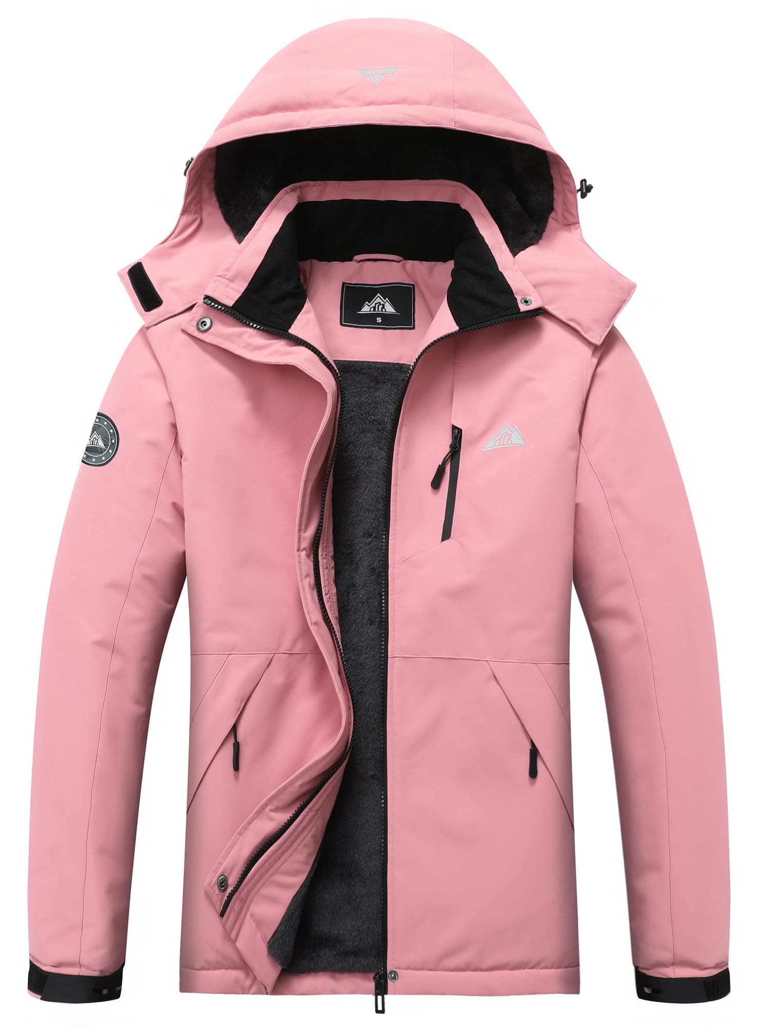 MOERDENG Women's Waterproof Snow Ski Jacket - Warm Insulated Coat for Winter Snowboarding and Hiking