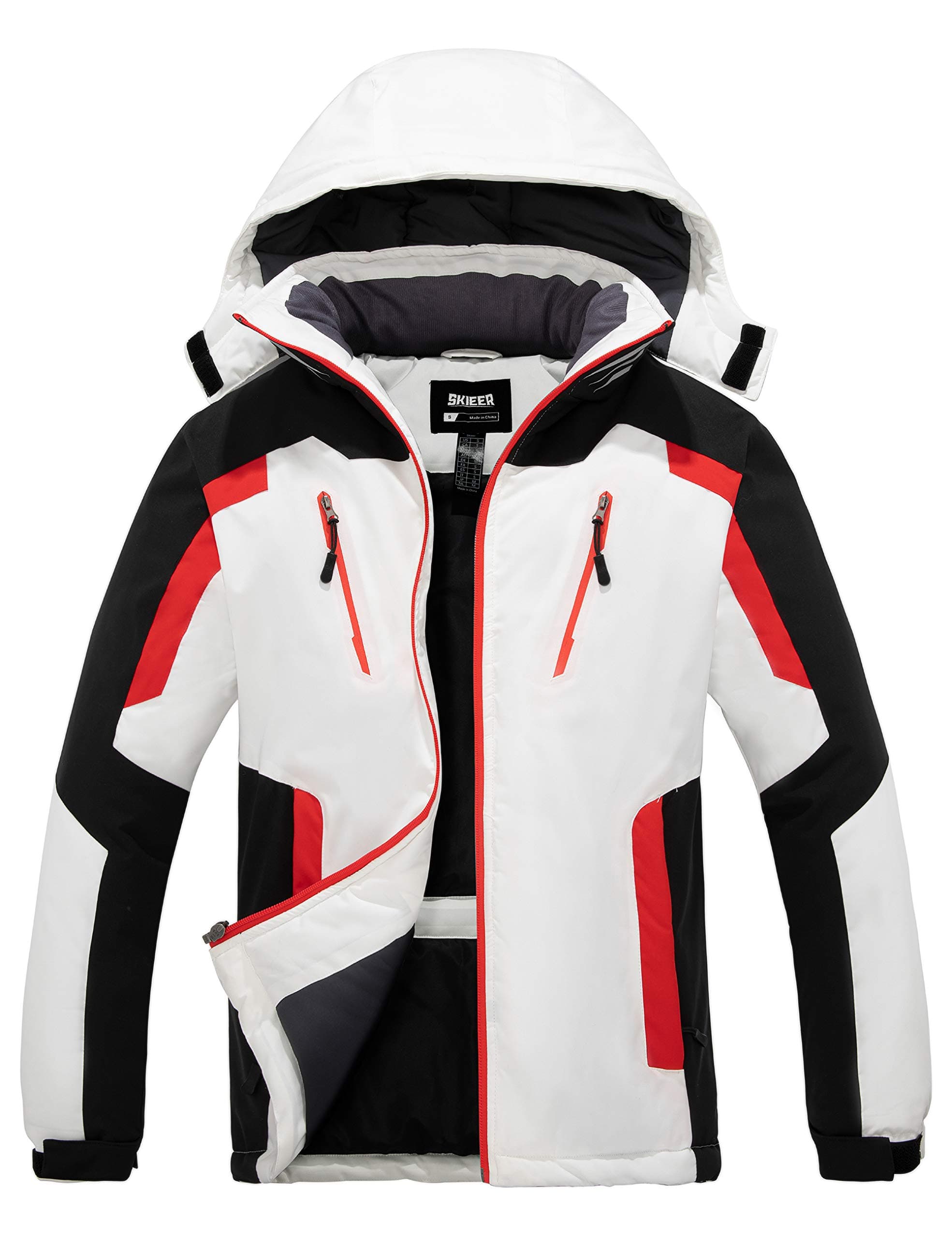 Skieer Men's Waterproof Winter Ski & Snowboarding Jacket Windproof Warm Raincoat