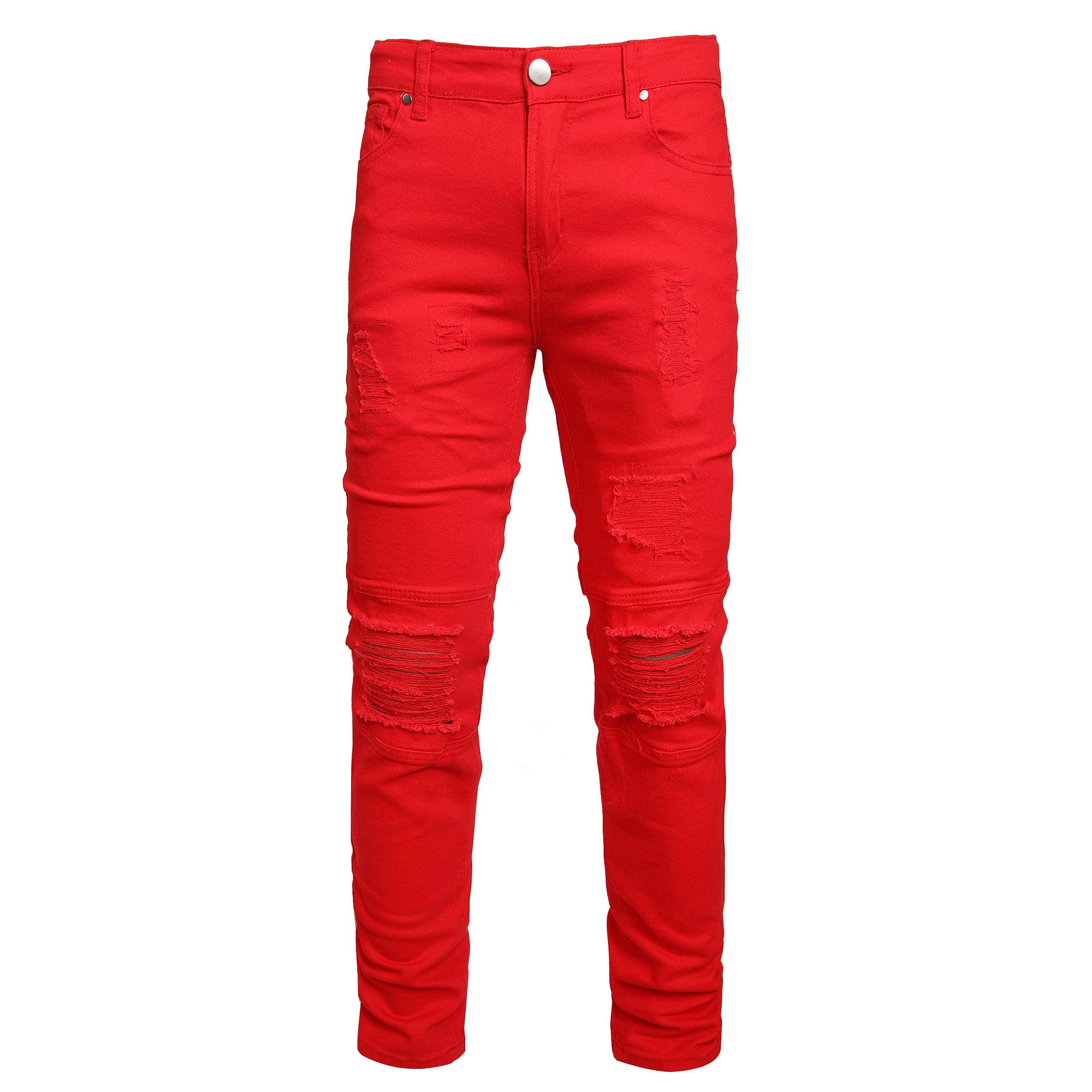Slim Fit Men's Ripped Stretch Jeans