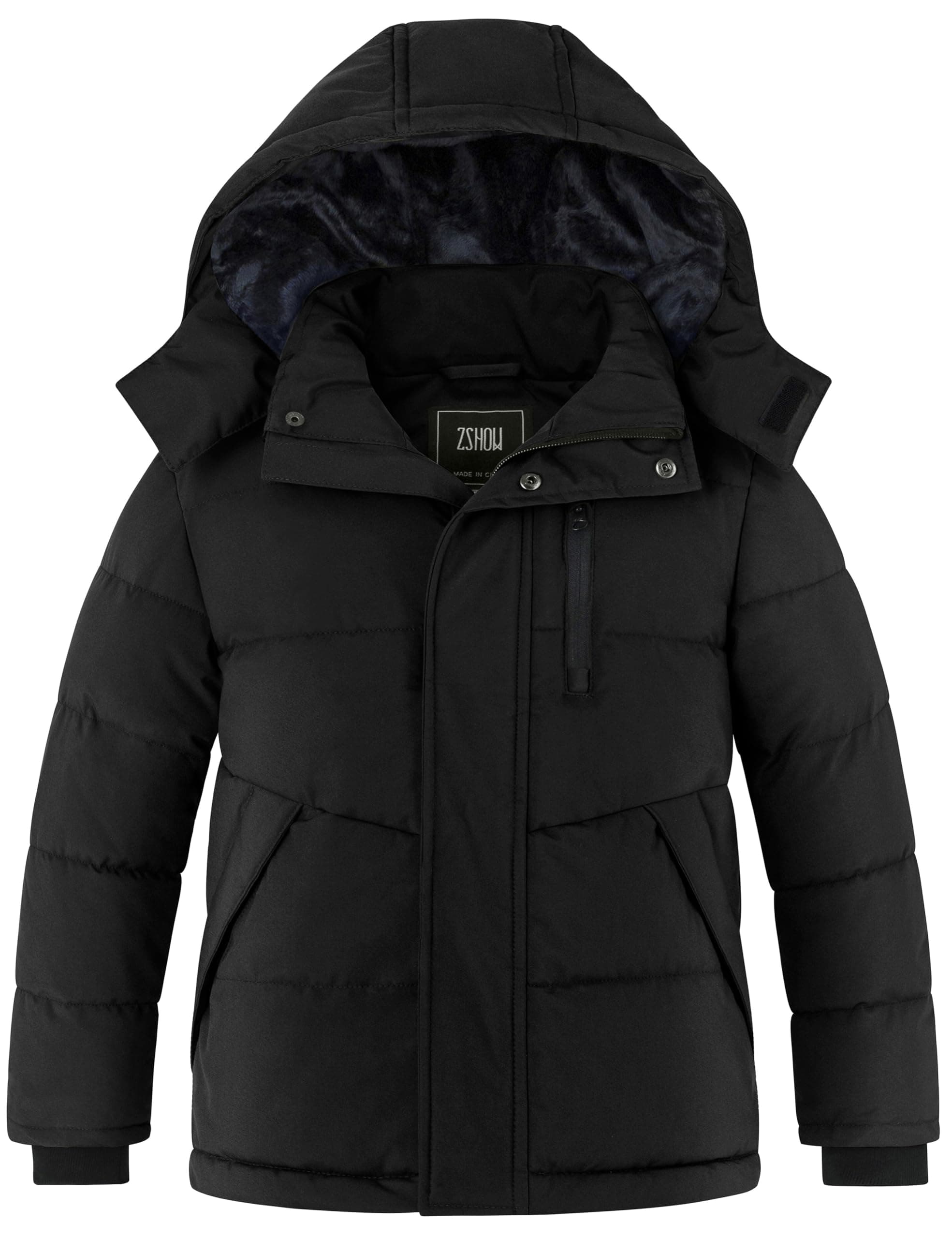 ZSHOW Boys' Warm Waterproof Fleece Snow Coat