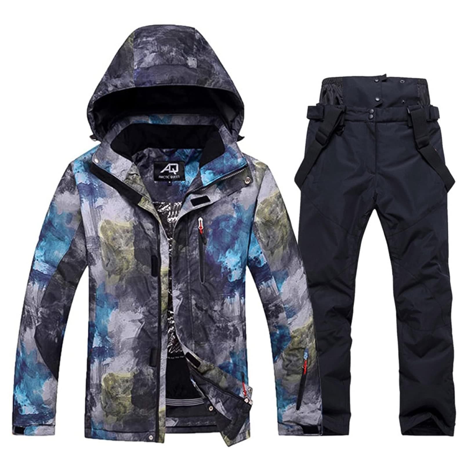 WONKA Mens Waterproof Snow Suit Ski Jacket and Pants Set