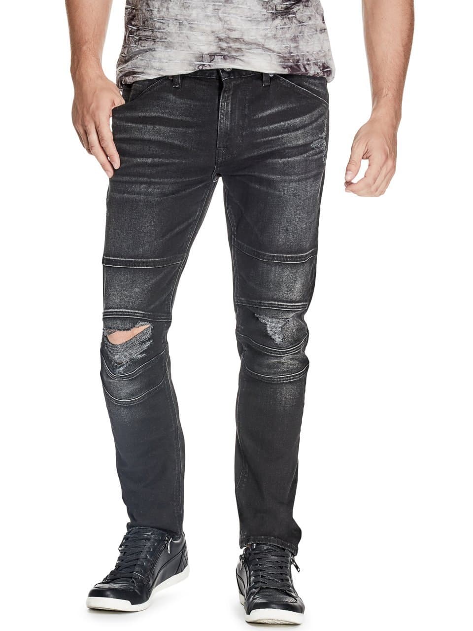 GUESS Men's Low Rise Slim Fit Tapered Leg Jean