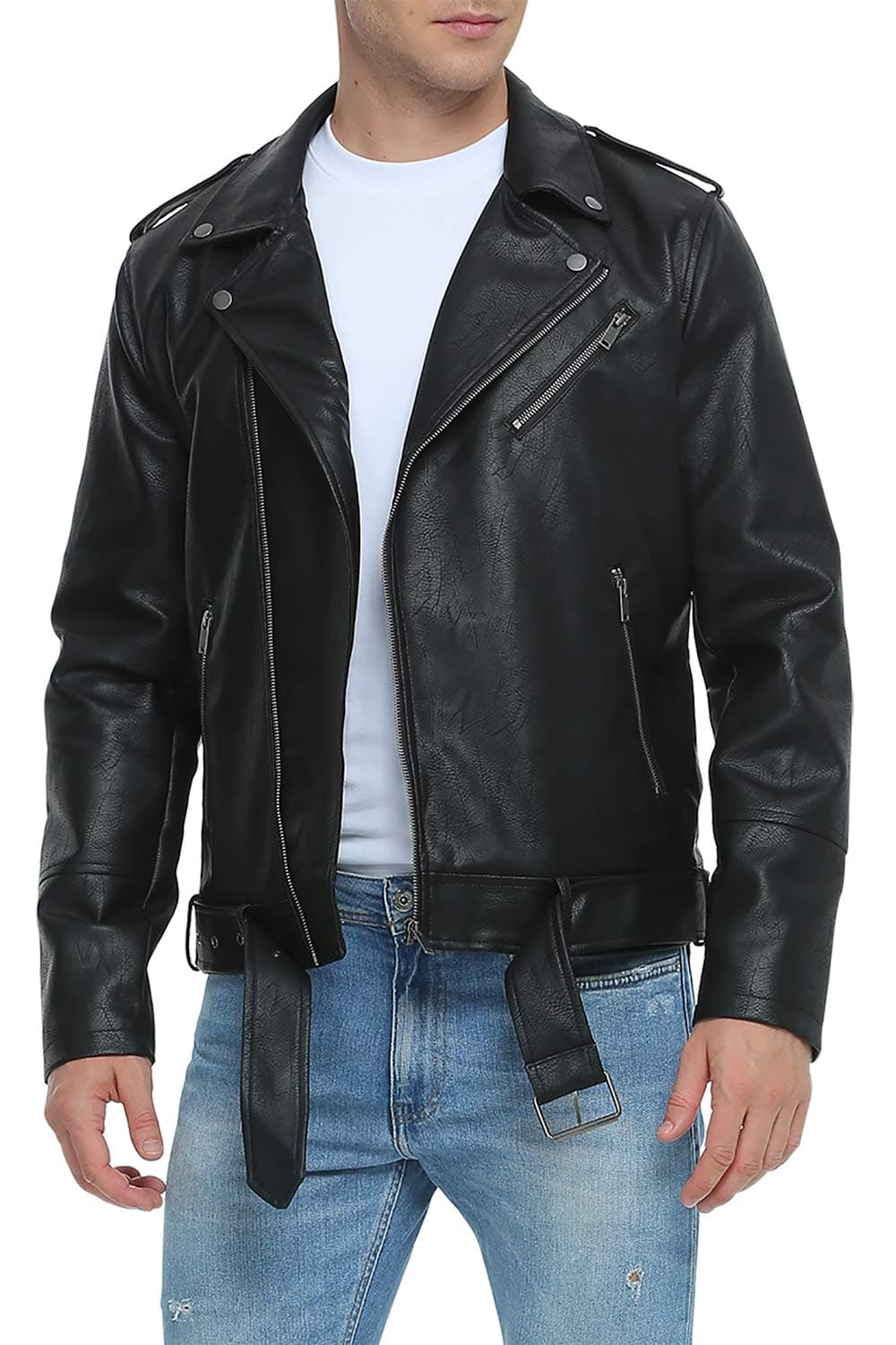 Stylish Fahsyee Leather Bomber Jacket for Men