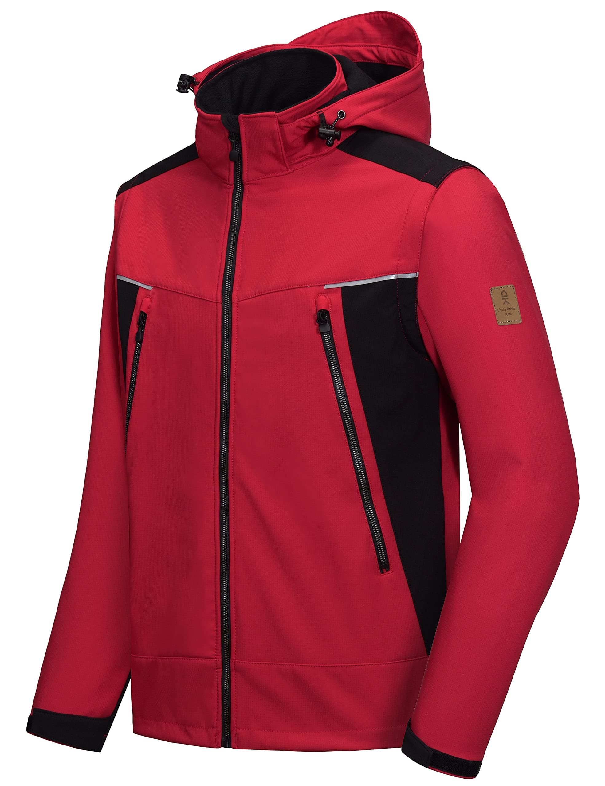 Little Donkey Andy Men's Waterproof Softshell Jacket with Detachable Sleeves and Hood